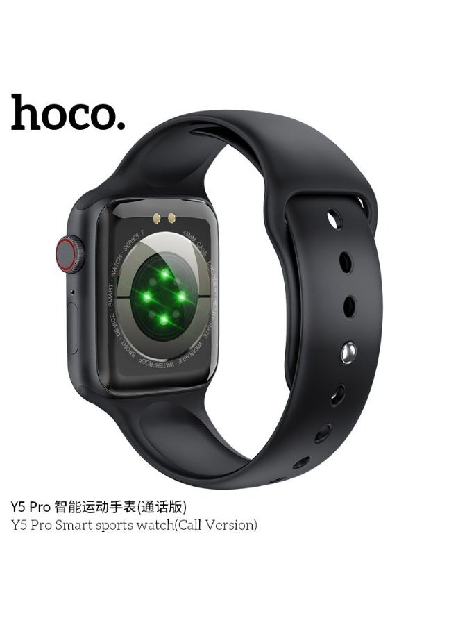 Hoco Y5 Pro SmartWatch Amoled Display Black - Image 3